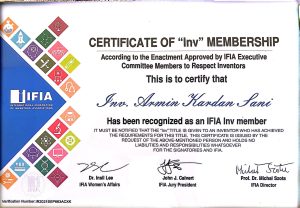 عضویت فدراسیون بین المللی مخترعین IFIA